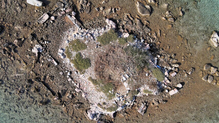 Archeology Excavation Of Ancient Settlement Aerial Photo
