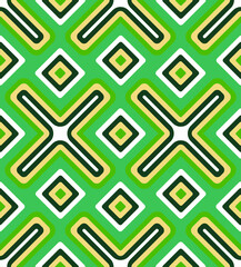 Abstract Art Deco Cross Squares Geometric Minimalist Seamless Pattern Trendy Stylish Colors Perfect for Allover Fabric Print or Wall Paper Retro Design