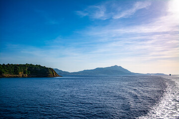 View on Ischia Island from Procida