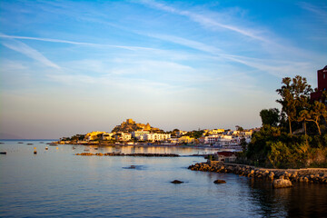 Entering in Ischia at Sunset