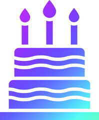 Cake Vector Icon Design Illustration