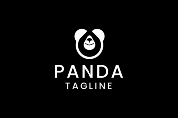 Panda logo template for animal and business vector illustration.