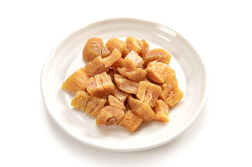 割れた帆立貝の干し貝柱