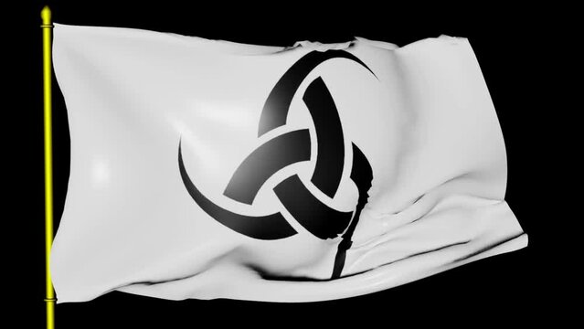 Odin Edda Norse Mythology Valknut Drinking Horn flag .