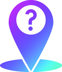 Location Question Vector Icon Design Illustration