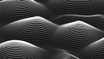 Point wave noise texture. Abstract dot background. Technological cyberspace background.