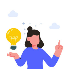 People concept. Vector illustration of grow up, idea concept, business presentation and marketing material