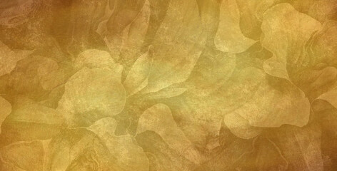 Tekstura z motywem kwiatowym w kolorze starego złota. Grafika cyfrowa przeznaczona do druku na tkaninie, ozdobnym papierze, tapecie.
