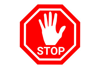 stop hand sign