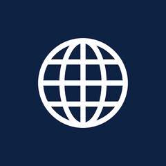 Simple globe icon
