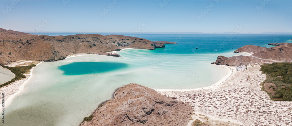 Wall mural aerial view of playa balandra, la paz, baja california sur