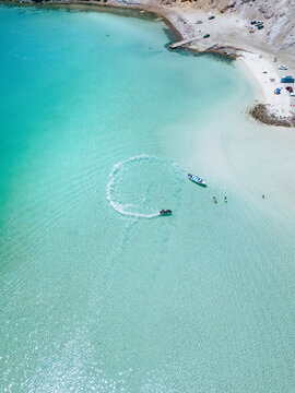 Aerial view of Playa Pichilingue, La Paz, Baja California Sur