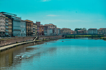 view of the city, arno rover pisa
