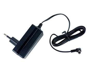 AC to DC adapter isolated on white background
