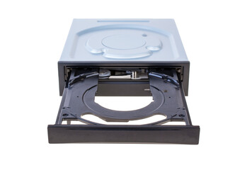Fototapeta premium Internal DVD drive unit isolated on a white background