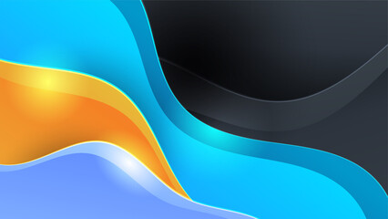 Abstract background with colorful shapes, waves, lines, circles, and pattern