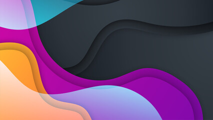 Abstract background with colorful shapes, waves, lines, circles, and pattern