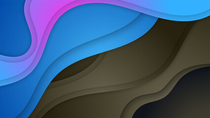 Abstract black and blue colorful background with geometric shapes