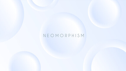 Neumorphism style liquid plastic background. Neumorphic UI background. Soft minimalistic design. Neo Morphism shape design. Vector illustration.