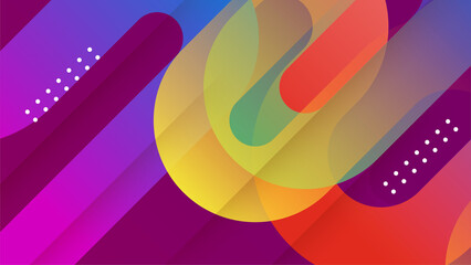 Abstract colorful background with geometric shapes