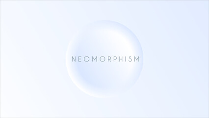 Neumorphism style liquid plastic background. Neumorphic UI background. Soft minimalistic design. Neo Morphism shape design. Vector illustration.