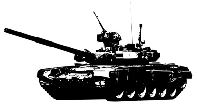 vector image of the T-90 tank