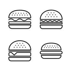 Burger icon vector. burger sign and symbol. hamburger