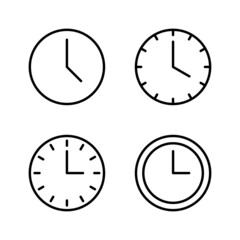 Clock icon vector. Time sign and symbol. watch icon