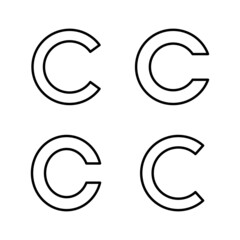 Copyright icon vector. copyright sign and symbol