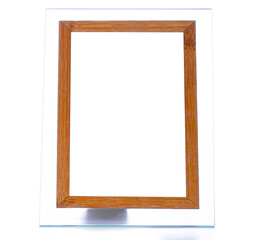 Empty photo frame on white background isolation
