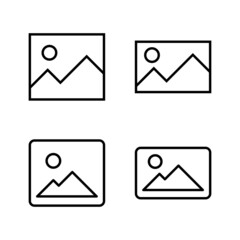 Picture icon vector. photo gallery sign and symbol. image icon