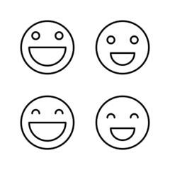 Fototapeta premium Smile icon vector. smile emoticon icon. feedback sign and symbol