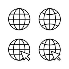 Web icon vector. go to web sign and symbol. web click icon. Global search icon