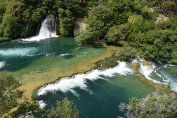 Fototapeta na wymiar urlaub im krka nationalpark in kroatien