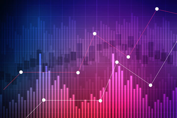 2d rendering Stock market online business concept. business Graph 
