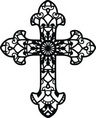 Mandala design. You can change the size and color of the eps file as you like. Will fit well as a design on a shirt or in your shadow box. You can also use laser cutters like Cricut, Glowforge