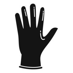 Obraz premium Medical glove icon simple vector. Hand latex