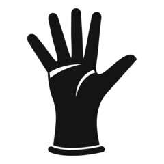 Obraz premium Rubber glove icon simple vector. Medical latex