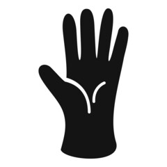 Virus glove icon simple vector. Hand latex