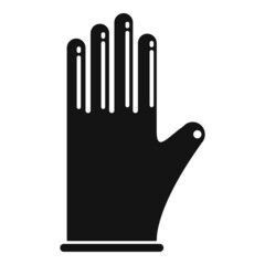 Safety glove icon simple vector. Surgical latex