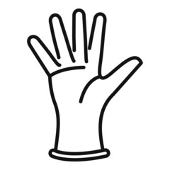 Rubber glove icon outline vector. Medical latex
