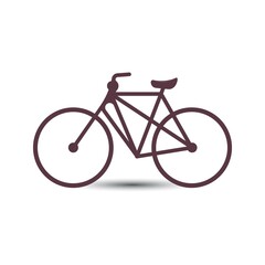 Bike vector icon isolatedon white