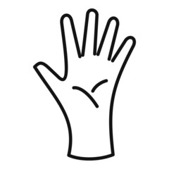 Plastic glove icon outline vector. Doctor rubber