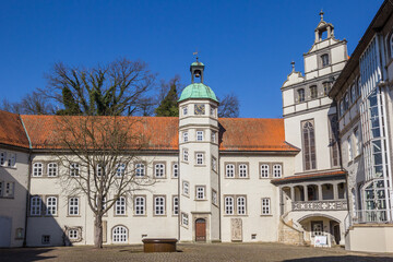 Courtyard of the historic castle in Gifhorn, Germany