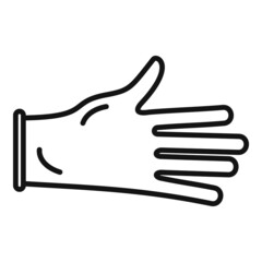 Protective glove icon outline vector. Medical latex