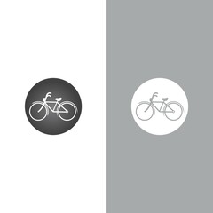 Bike vector icon isolatedon white