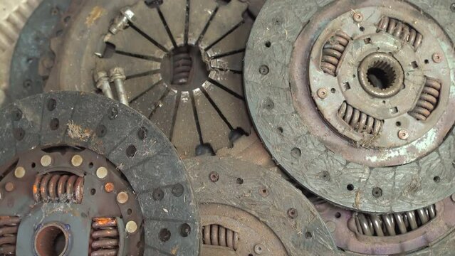 clutch plate car expire. expired car clutch stacked