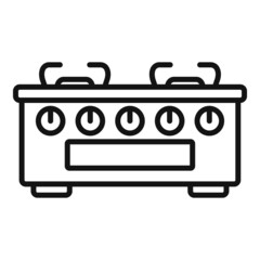 Gas stove icon outline vector. Ktichen cooker