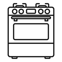 Burner stove icon outline vector. Gas cooker