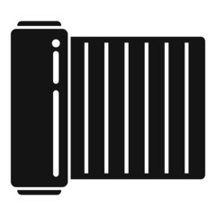 Fitness mat icon simple vector. Yoga carpet